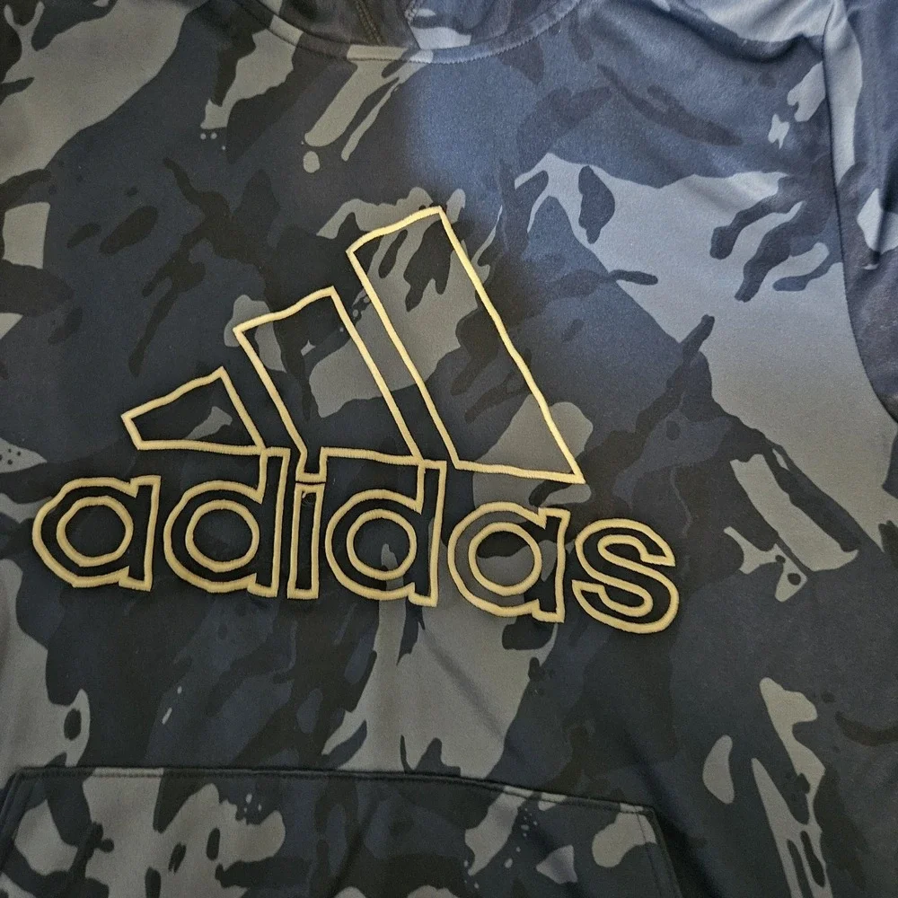 Adidas Blue Hoodie Youth XL (18-20) Sports‎ Athletic Wear Water Camo